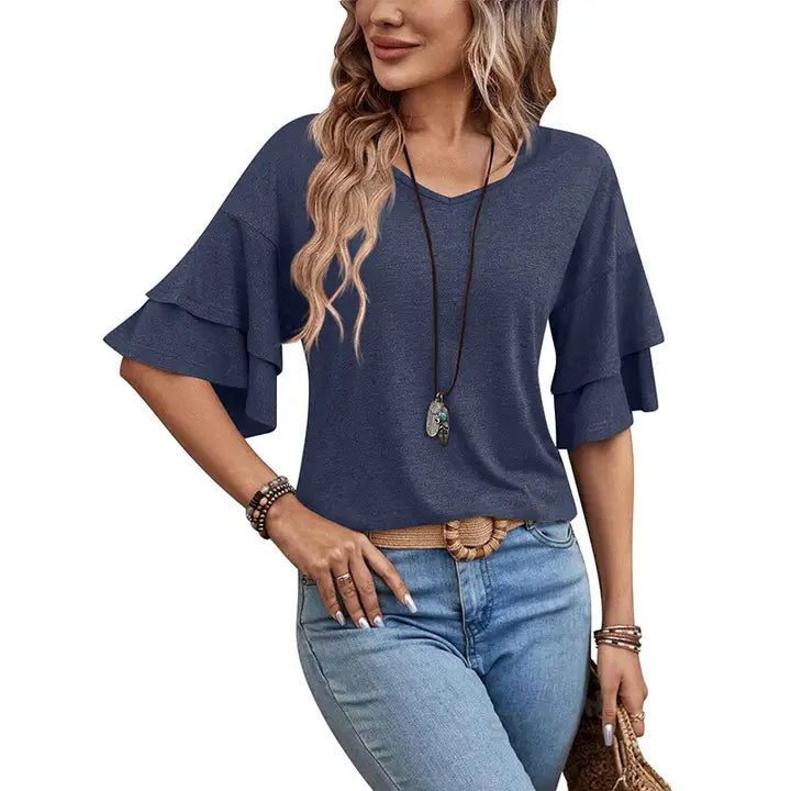 Eileen V-neck Baggy Top