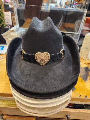 Marisa Heart Concho Hat