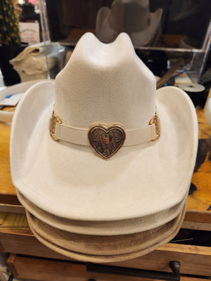 Marisa Heart Concho Hat