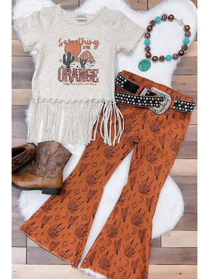 Desert Scene Kids Bellbottom Jean