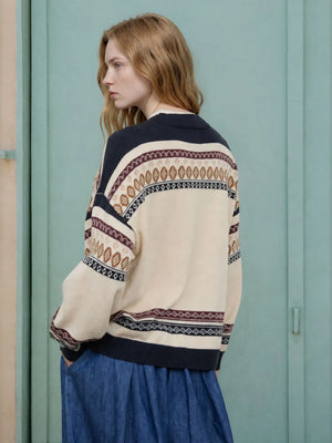 Beauty Horse Tribal Pattern Cardigan