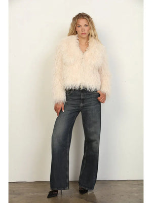 Belle Ivory Faux Fur Jacket