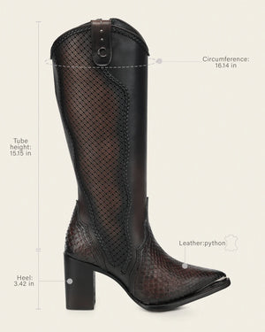 Mindy Cuadra Python Boots