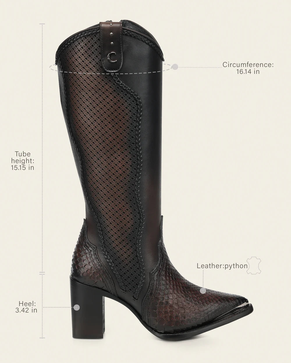 Mindy Cuadra Python Boots