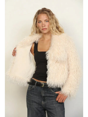 Belle Ivory Faux Fur Jacket