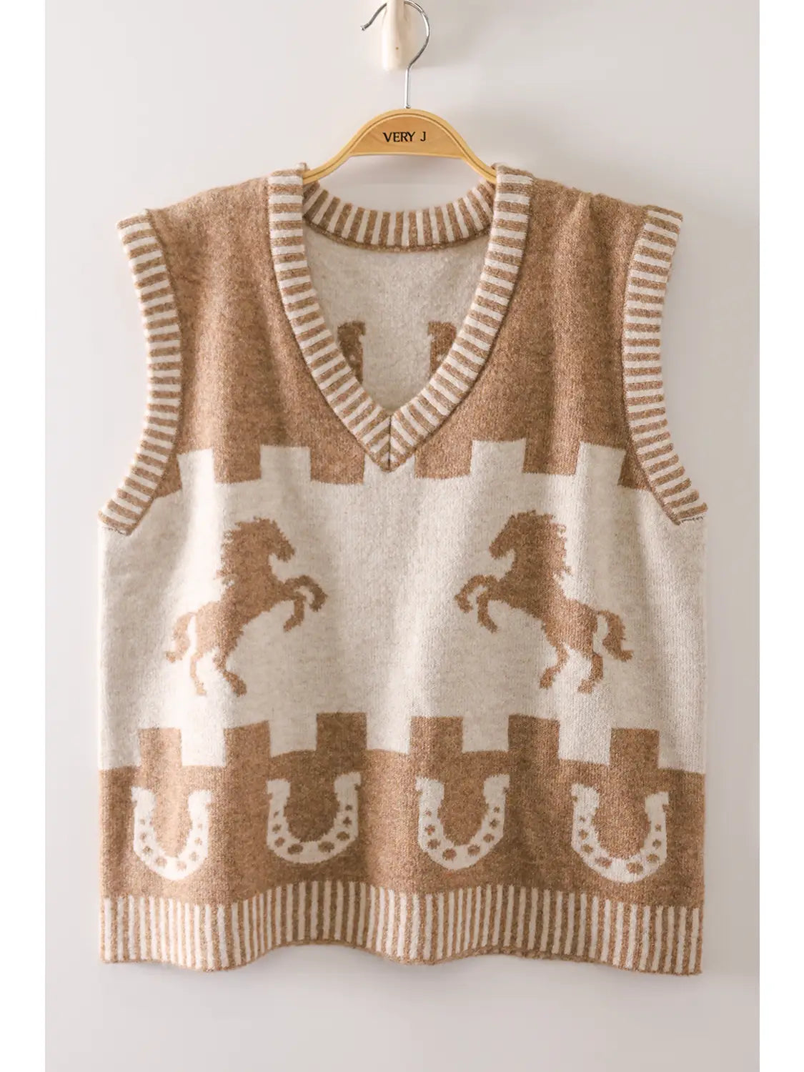 Oaklynn Western Horse Knit Vest