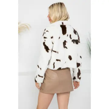 Winnie Cow Print Jacket
