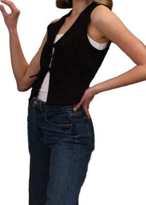 Stacee Bow Tie Front Vest
