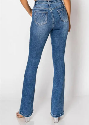 Dove Rhinestone Diamond Jeans
