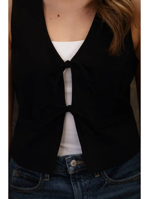 Stacee Bow Tie Front Vest