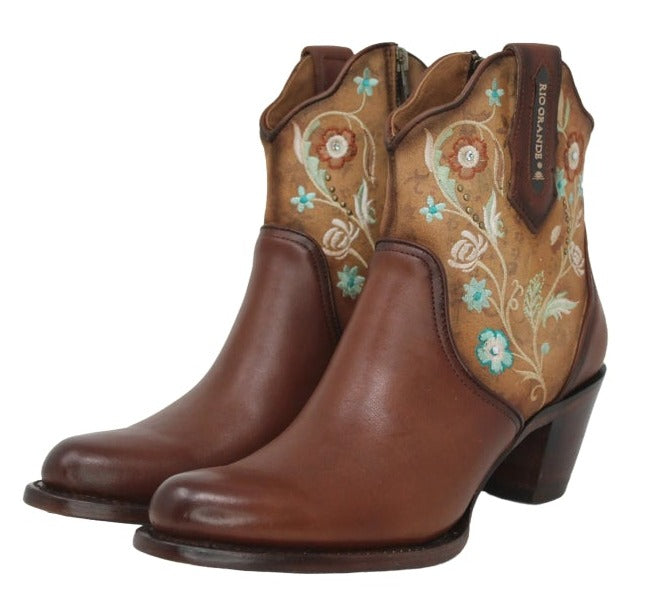 Andrea Floral Embroidered Leather Boot