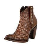 Crystal Cuadra Studded Short Boots
