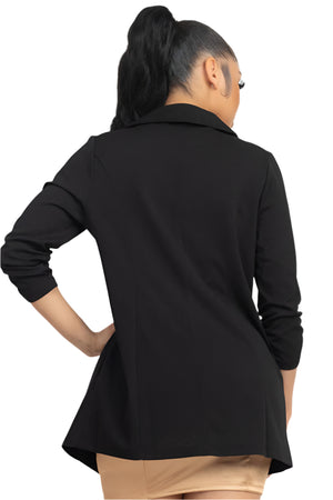 Evie Shirred Sleeve Blazer Jacket