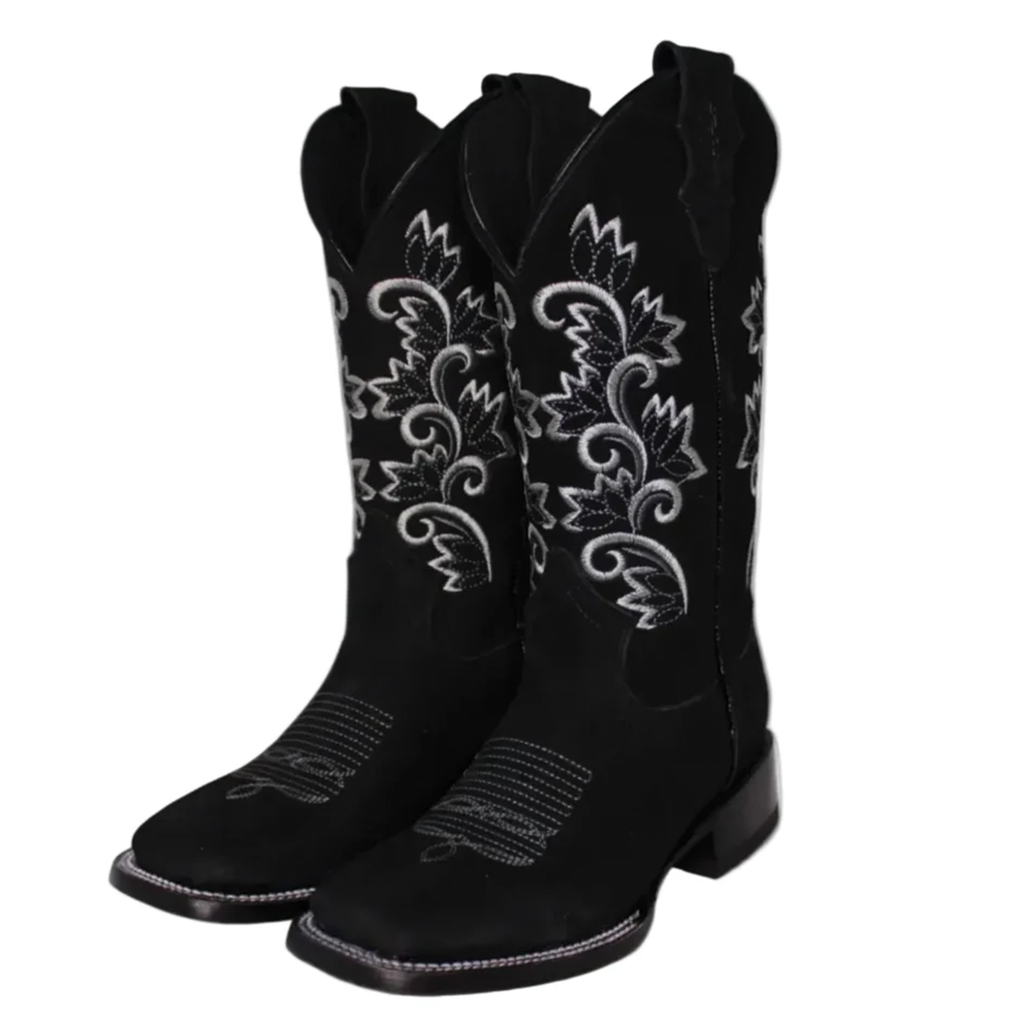 Calico Ivy Detail Cowgirl Boots