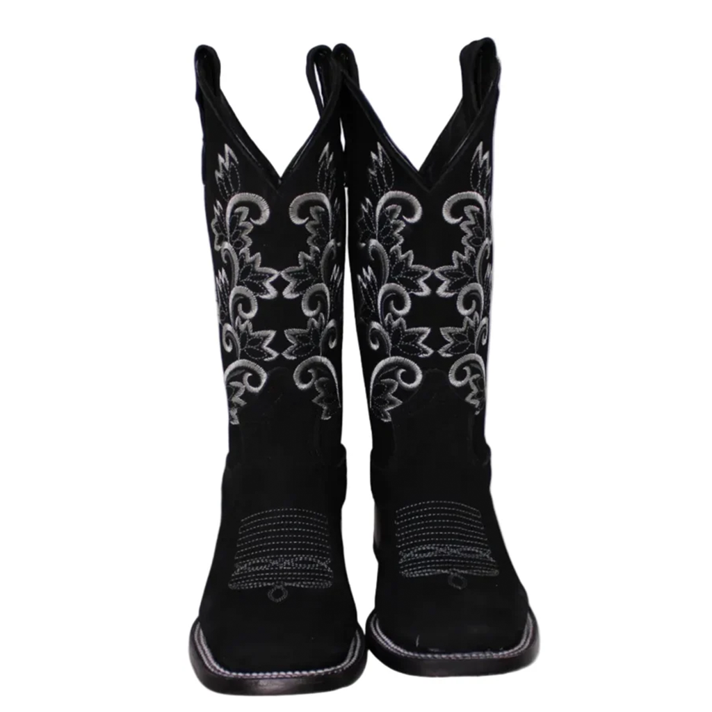 Calico Ivy Detail Cowgirl Boots