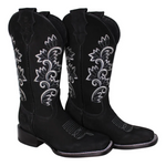 Calico Ivy Detail Cowgirl Boots