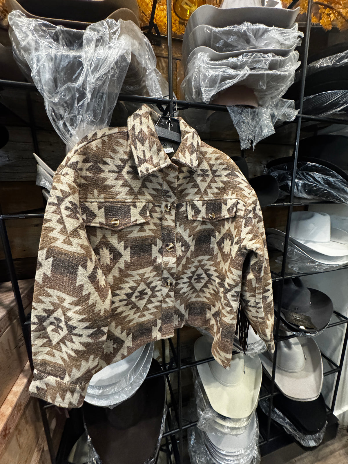 Brown Southwest Fringe Jacket