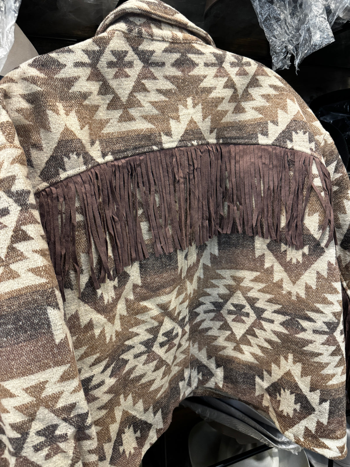 Brown Southwest Fringe Jacket