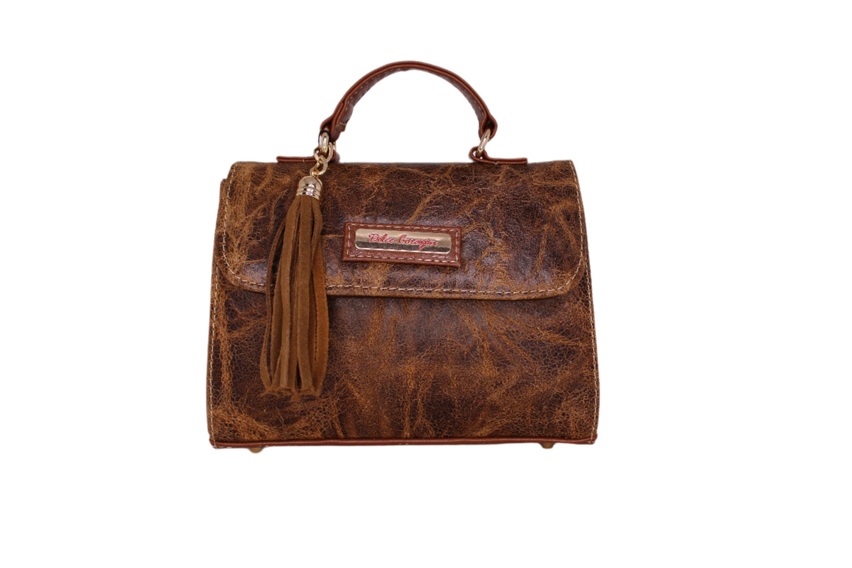 Delia Leather Cowhide Handbag