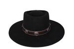 Sam Black Felt Flat Brim Hat