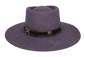 Sam Grey Felt Flat Brim Hat