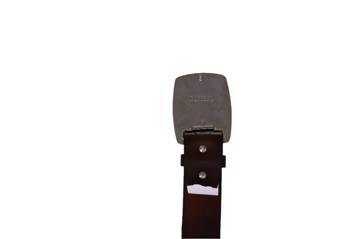 Melvin Chestnut Ostrich Leather Belt