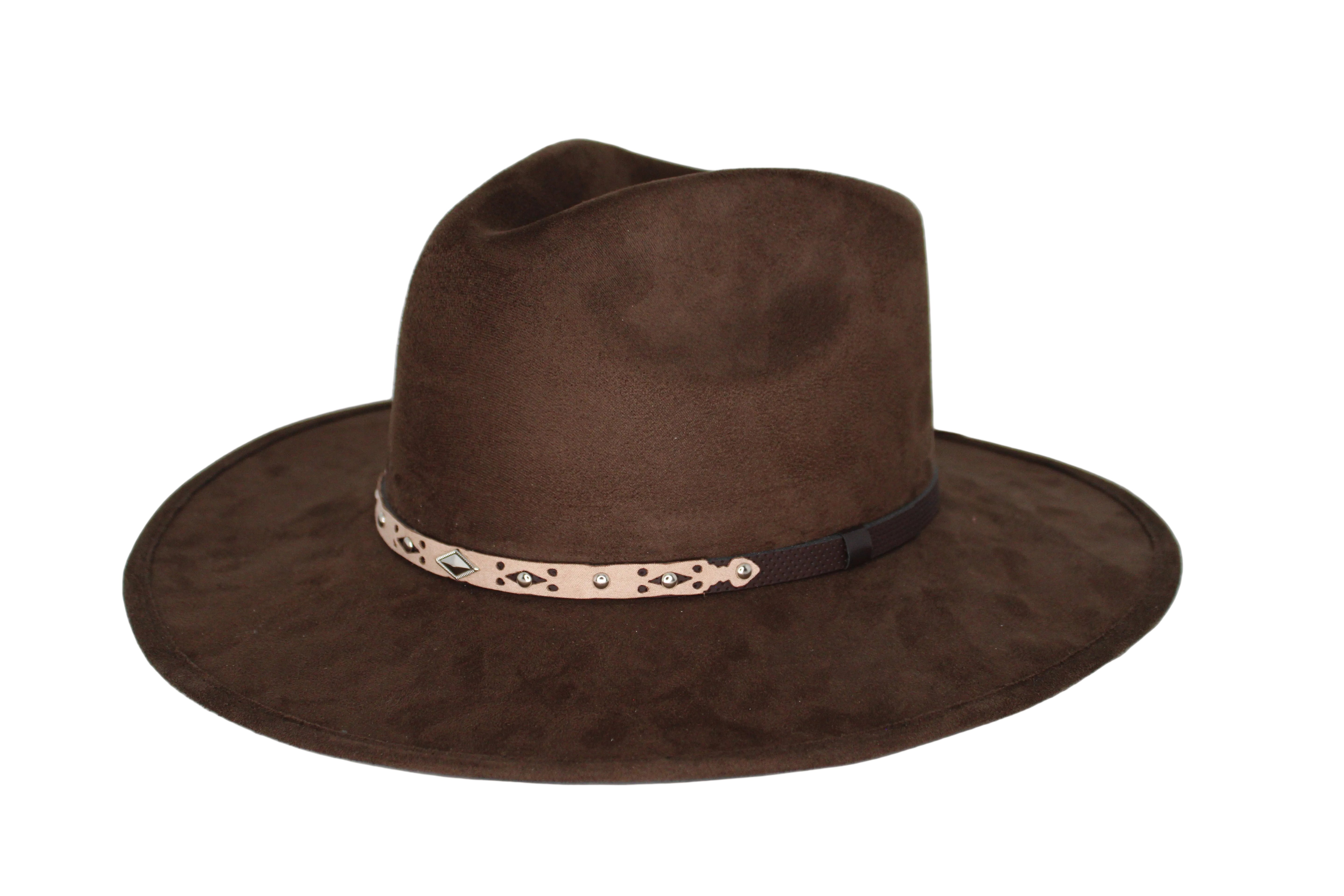 Deception Pinched Flat Brim Western Hat
