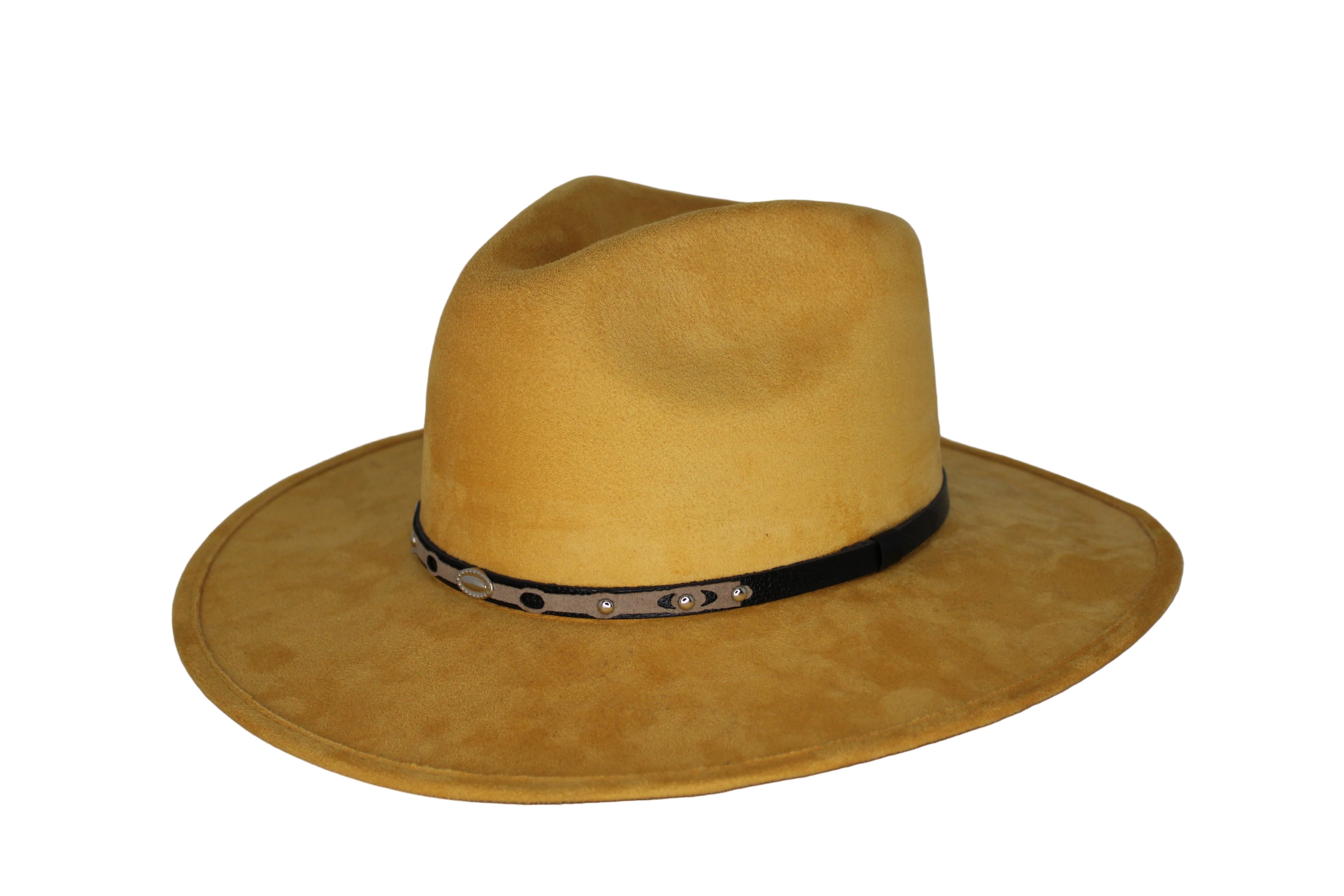 Deception Pinched Flat Brim Western Hat
