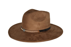 Deception Pinched Flat Brim Western Hat