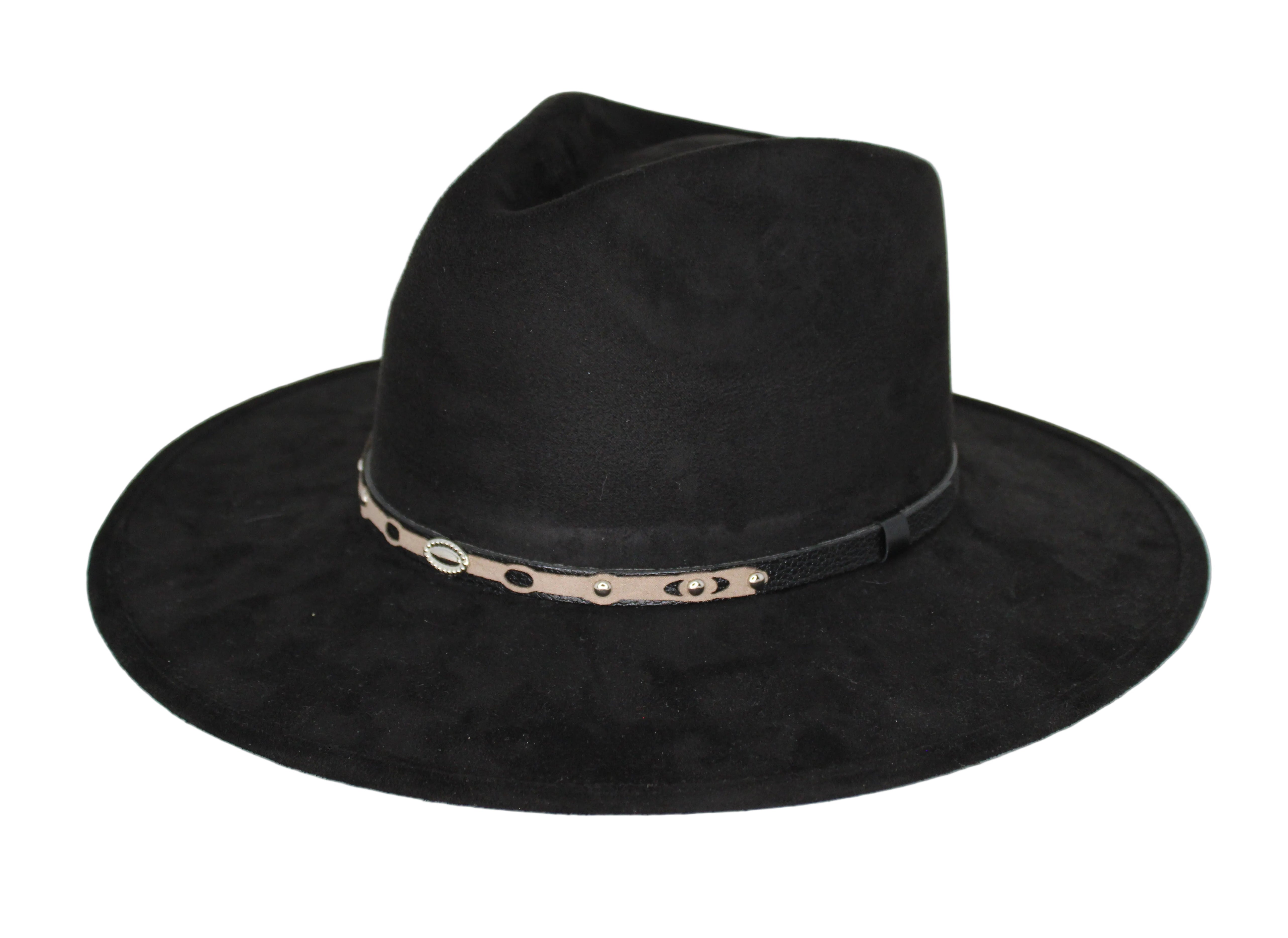 Deception Pinched Flat Brim Western Hat