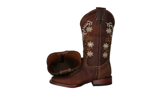 Jordan Studded Ivy Floral Cowboy Boots