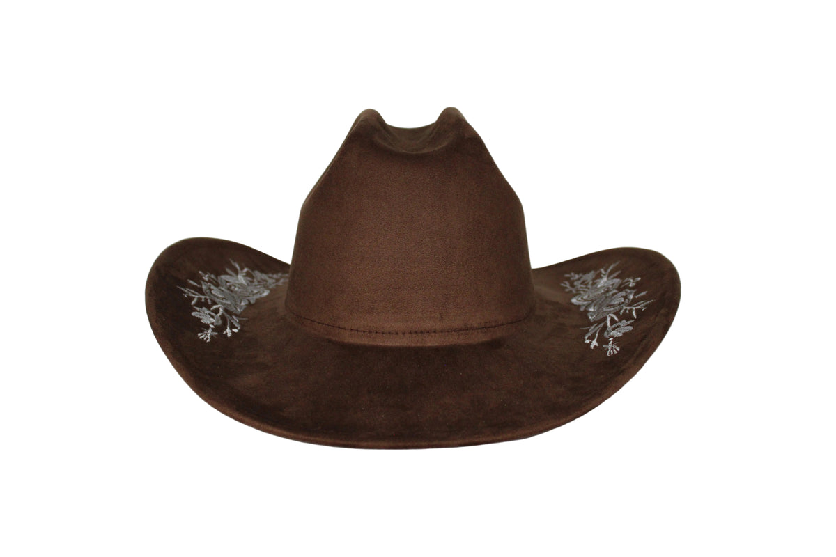 Debby Embroidered Suede Cowgirl Hat