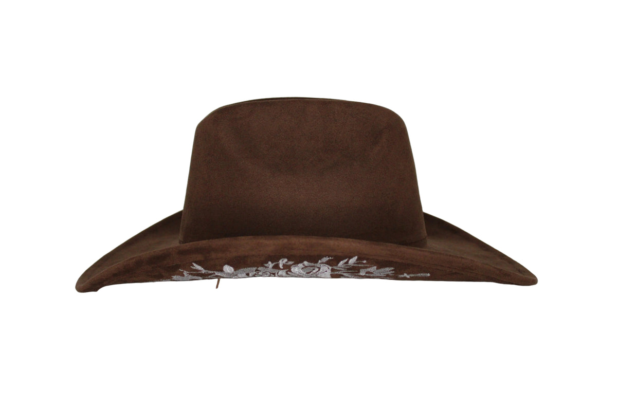 Debby Embroidered Suede Cowgirl Hat