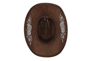 Debby Embroidered Suede Cowgirl Hat