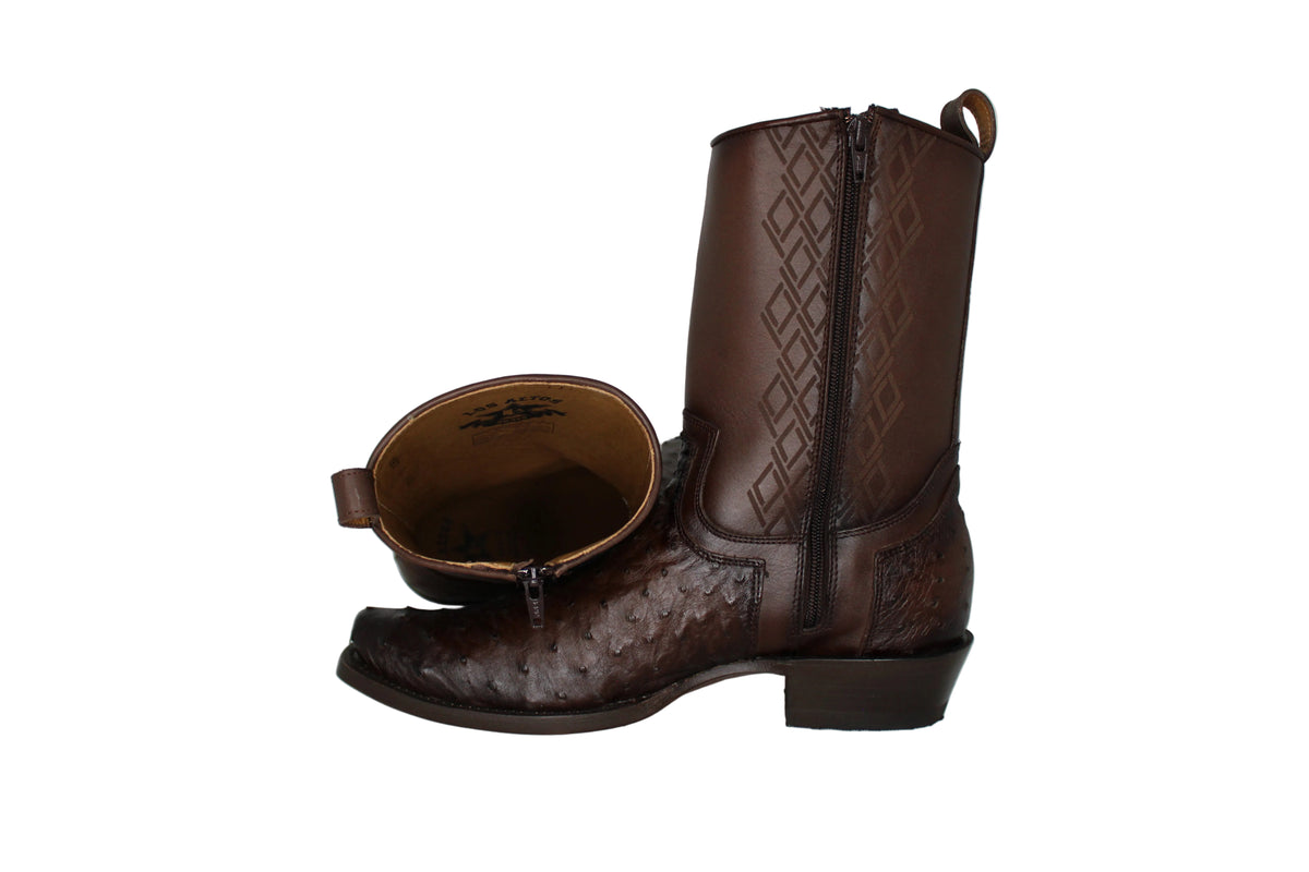 Eli Cutter Toe Ostrich Boots