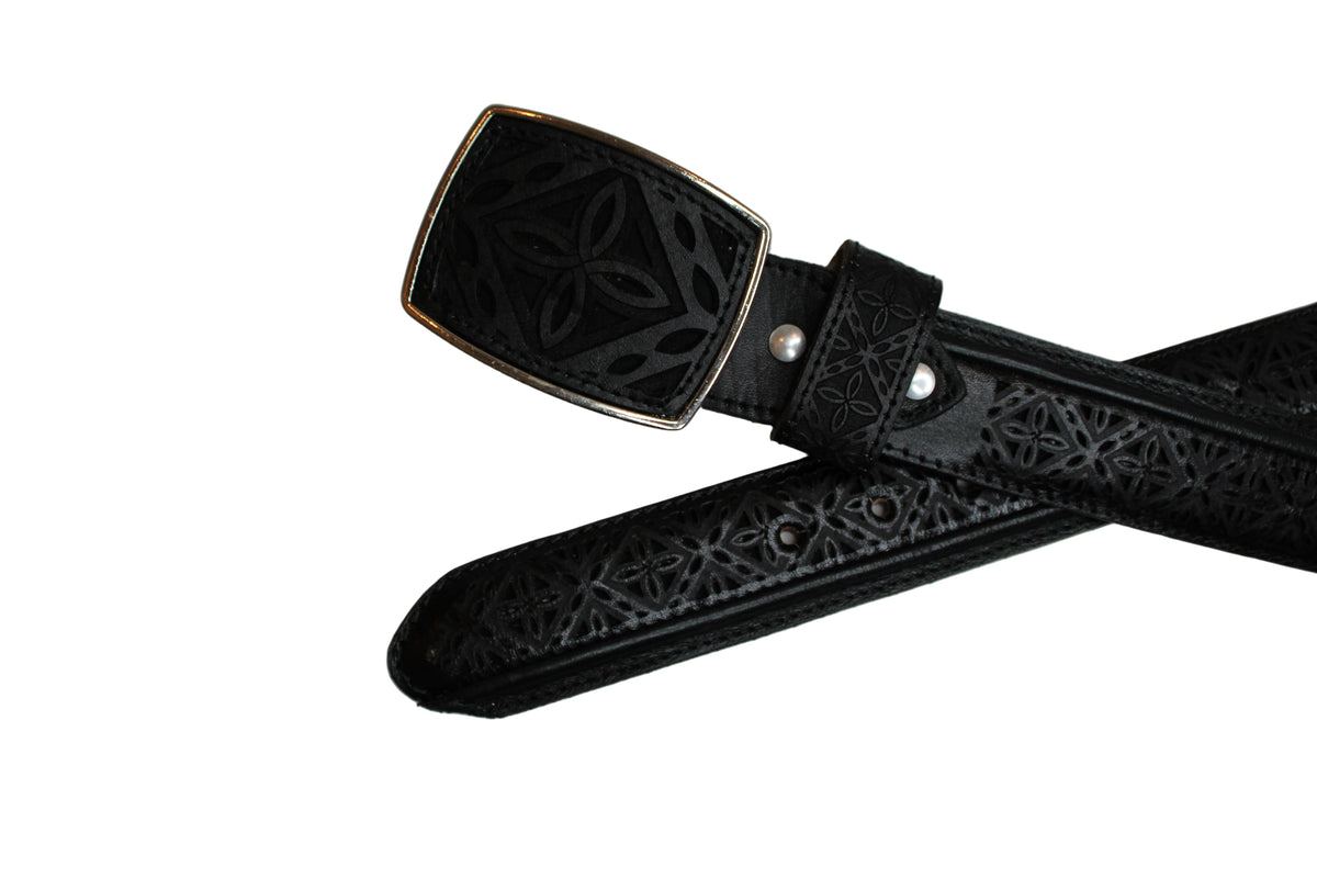 Cassidy Laser Cut Leather Belt