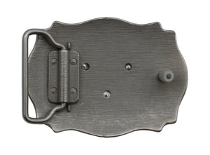 Silver Longhorn Belt Buckle