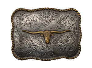 Golden Longhorn Belt Buckle