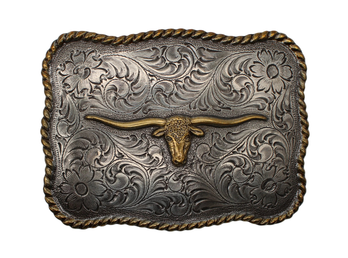 Golden Longhorn Belt Buckle