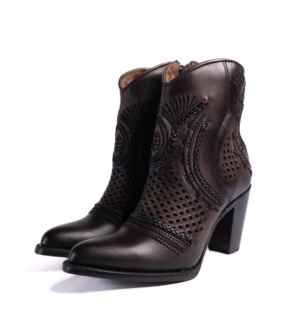 Shakira Woven Round Toe Boots