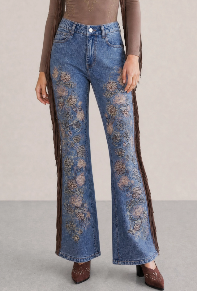 Emma-Jo Women's Fringe Jeans