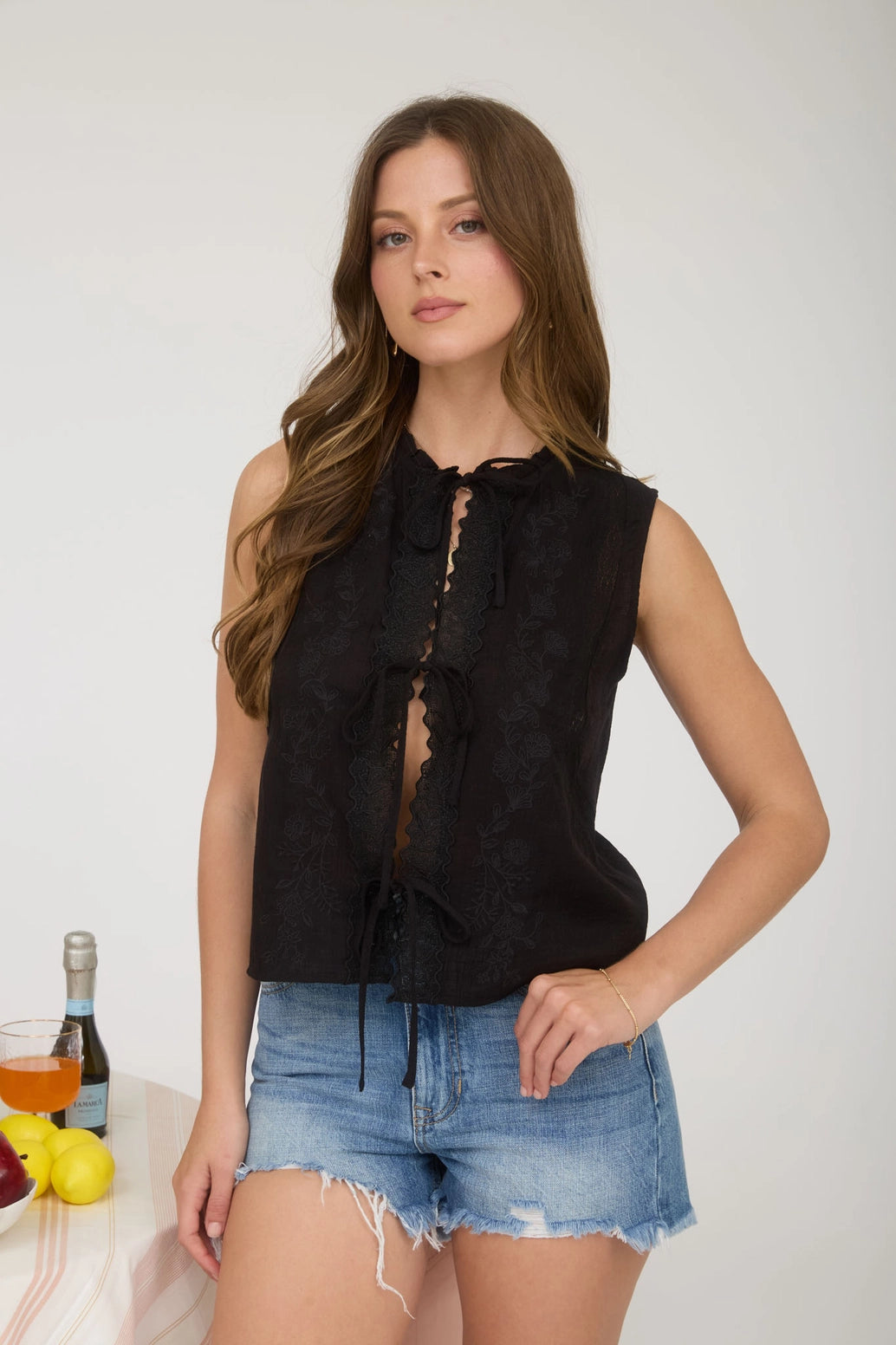Adella Lace Tie Top