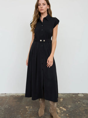 Aria Belted Midi Dress