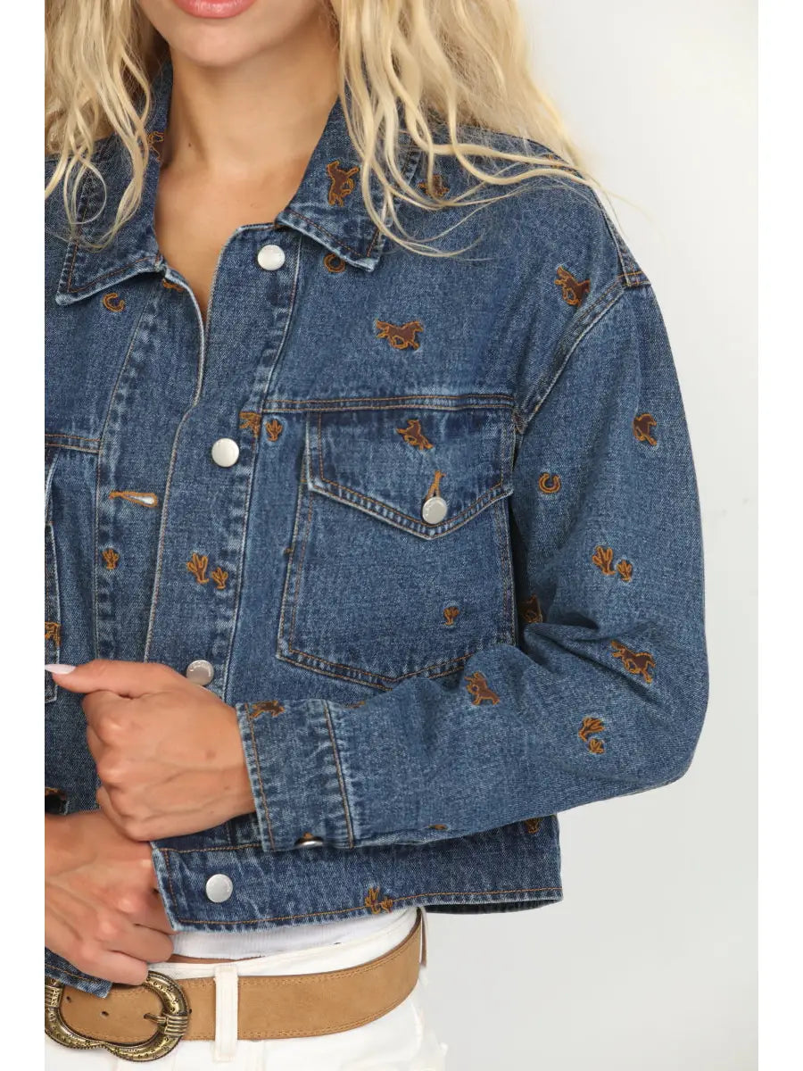Cobalt Wild West Denim Jacket
