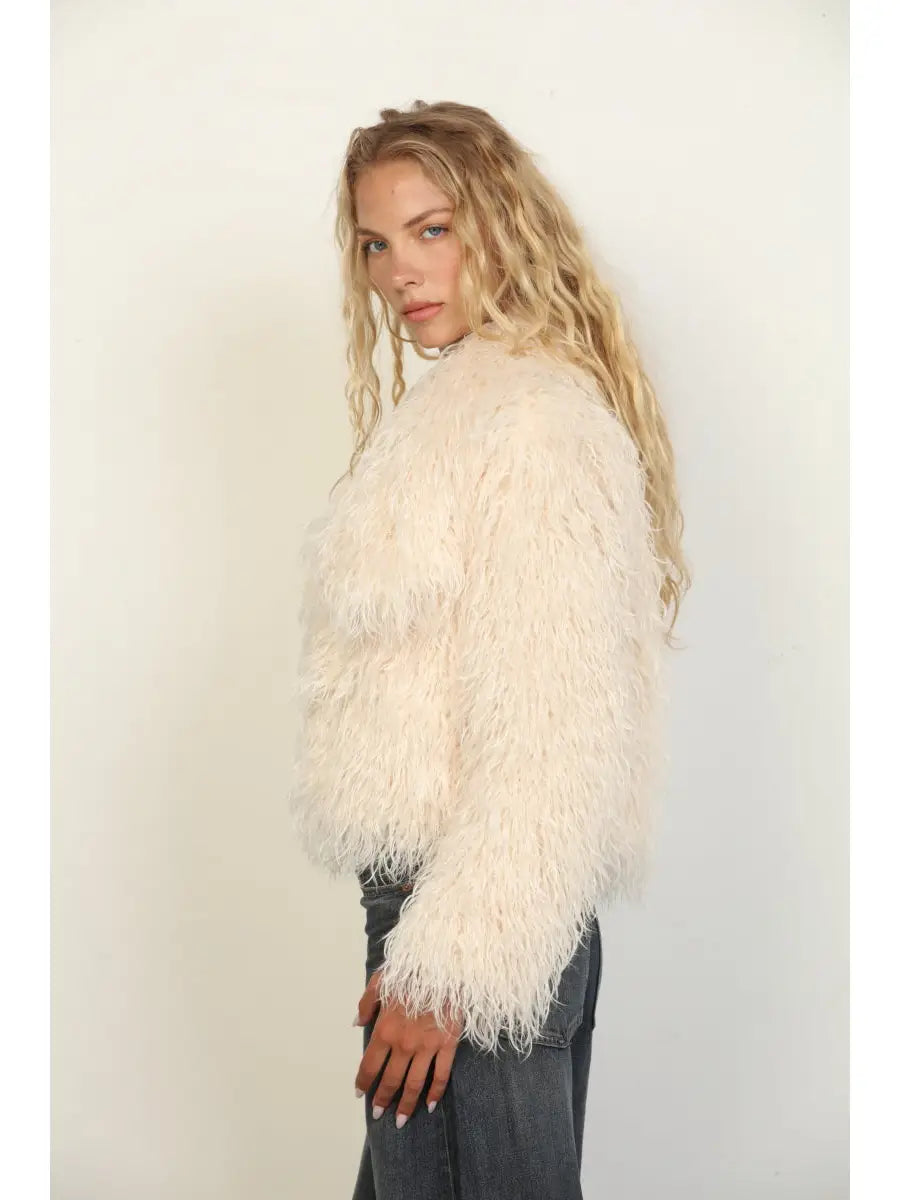 Belle Ivory Faux Fur Jacket