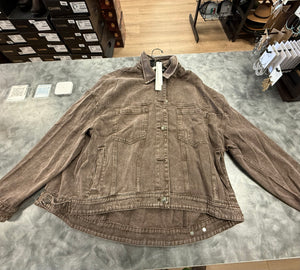 Laurel Burgundy Jean Jacket