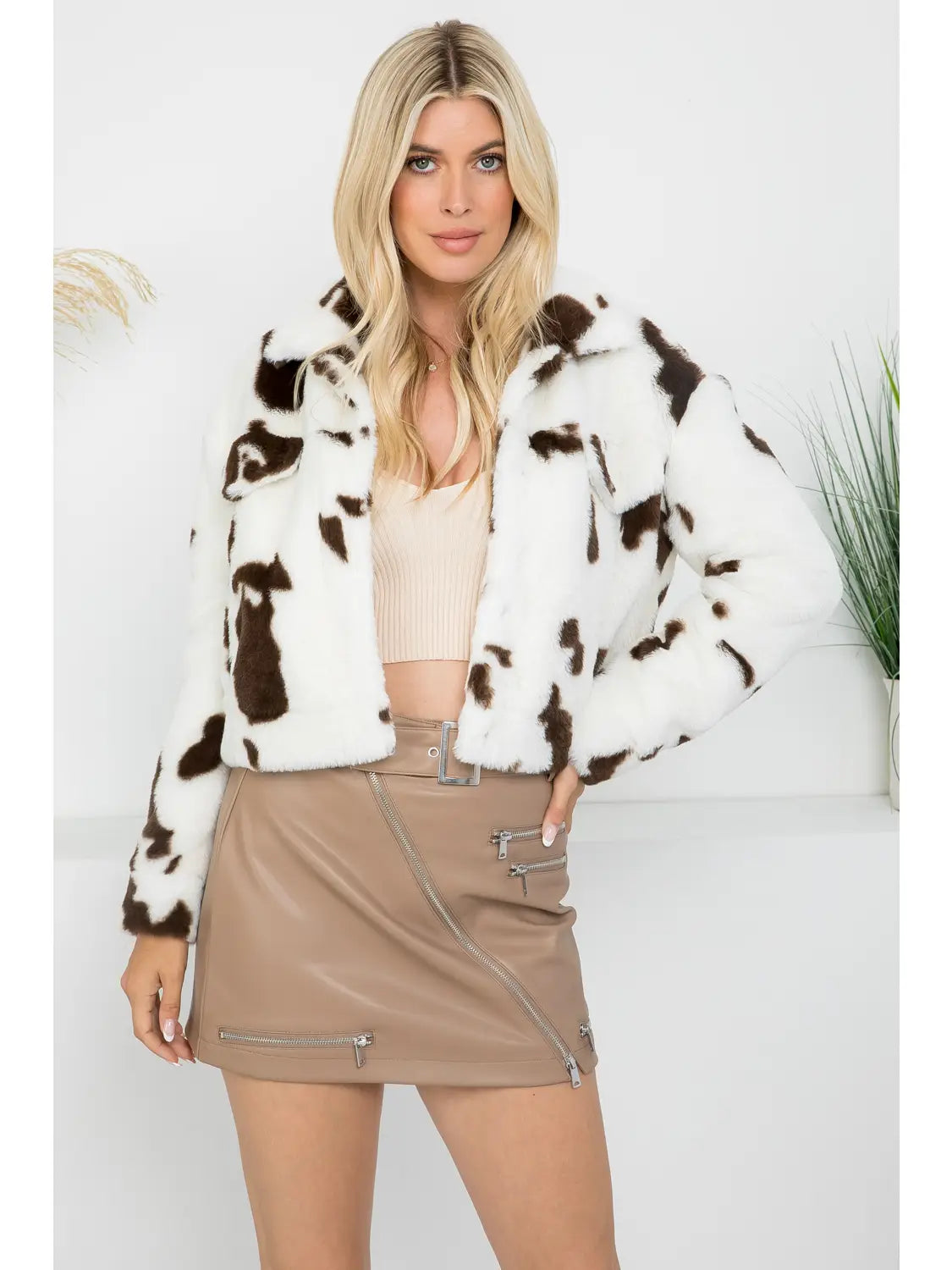 Winnie Cow Print Jacket