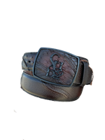 Douglas Ostrich Leather Belt