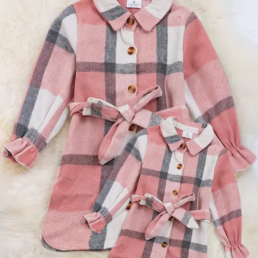 Emry Flannel Shirt Dress