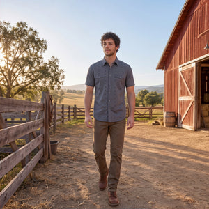 Lancaster Short Sleeve Snap Platini Shirt